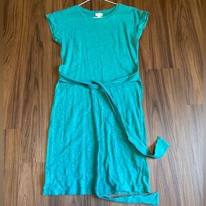 Tie waist t shirt dress
